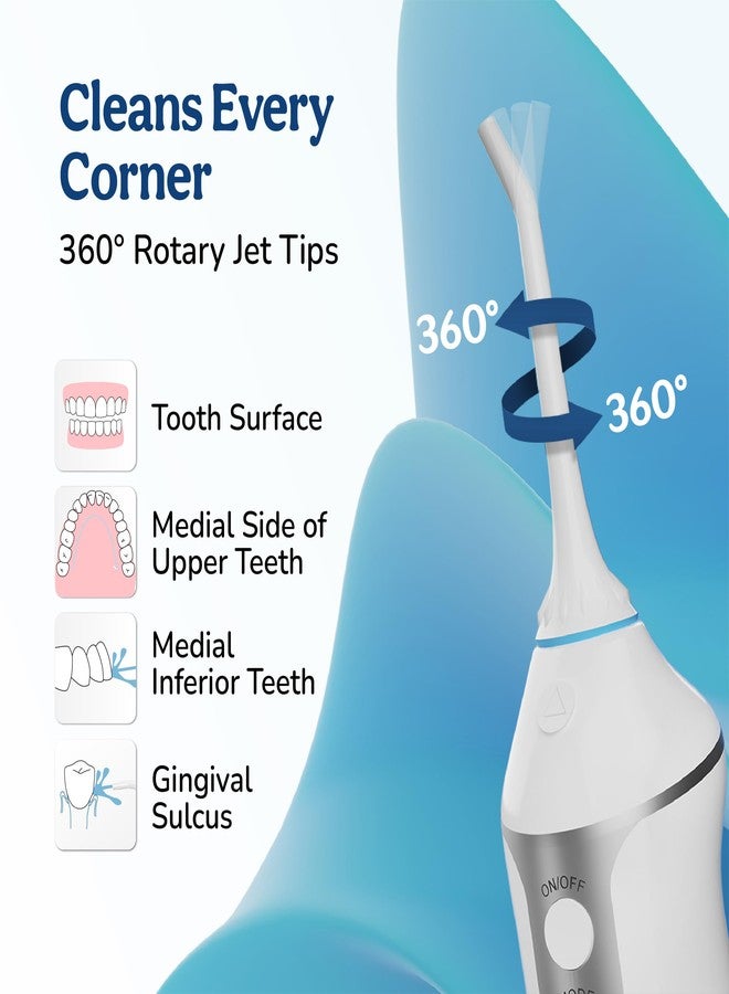 Caresmith Professional Cordless Dental Flosser | 300 ml Large Detachable Water Tank | 3 Modes | IPX7 Waterproof | Oral Flosser - Image 2